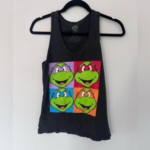 Ninja Turtles Black Neon Green Tank Top Size Medium